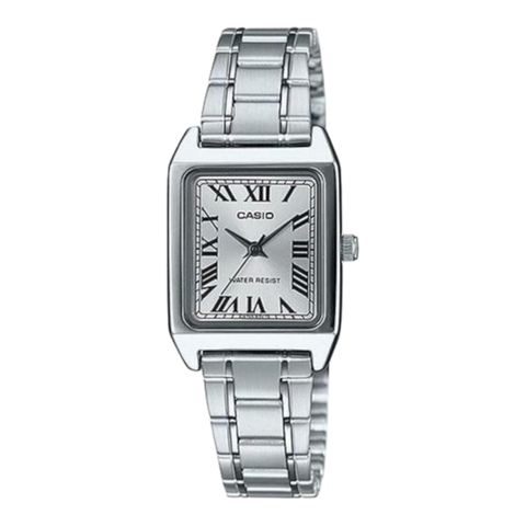 Жіночий годинник CASIO LTP-V007D-7B прямокутні з сріблястим циферблатом LTP-V007D-7B фото