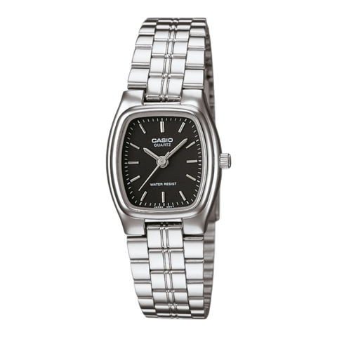 Жіночий годинник CASIO LTP-1169D-1A сріблястий з чорним циферблатом LTP-1169D-1A фото