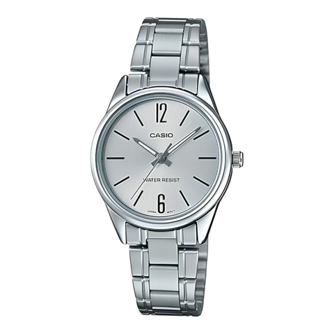 Жіночий годинник CASIO LTP-V005D-7B сріблясті з сріблястим циферблатом LTP-V005D-7B фото